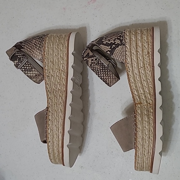 Dolce Vita snakeskin & suede platform espadrilles sandals size 8.5 - Picture 2 of 12